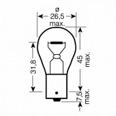 Лампа Osram 12V 21W BA15s