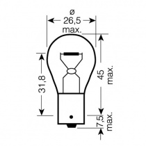 Лампа Osram 12V 21W BA15s