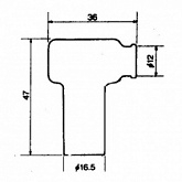 Наконечник свечи зажигания NGK LB05EMHR