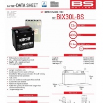 Аккумулятор BS BIX30L-BS