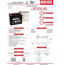 Аккумулятор BS BTX20-BS