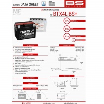 Аккумулятор BS BTX4L-BS+