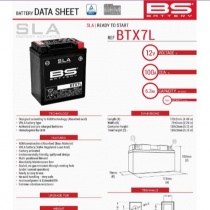 Аккумулятор BS BTX7L (FA)