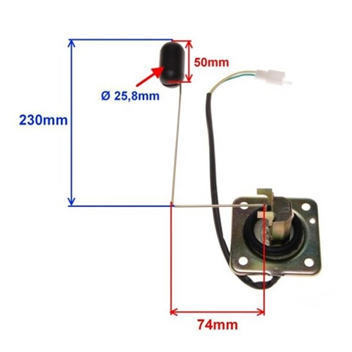 Датчик рівня палива для мотоцикла Motorace MDY-026
