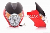 Пластик обтекателя переднего Motorace Honda CG150 Titan Mix Ex AT-3 Red