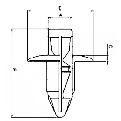 Болт кріплення пластику Tourmax RVT-PR04