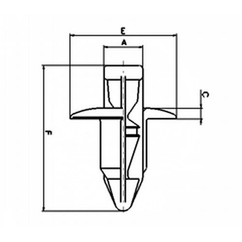Болт кріплення пластику Tourmax RVT-PR06