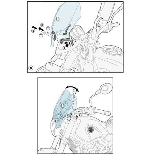Кріплення вітрового скла Kappa AL8704AK
