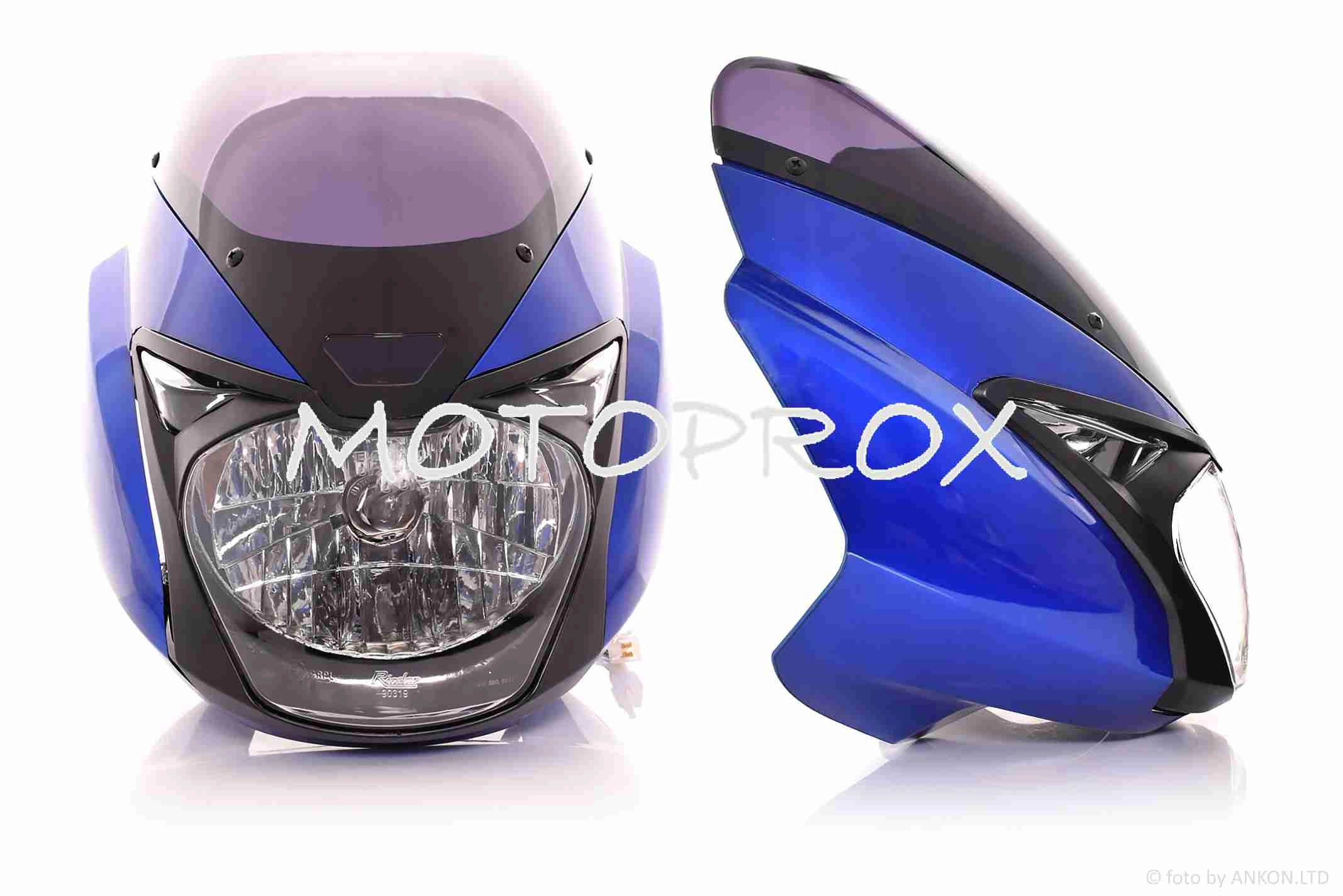 Пластик обтічника переднього Motorace Bajaj Pulsar 180 Blue