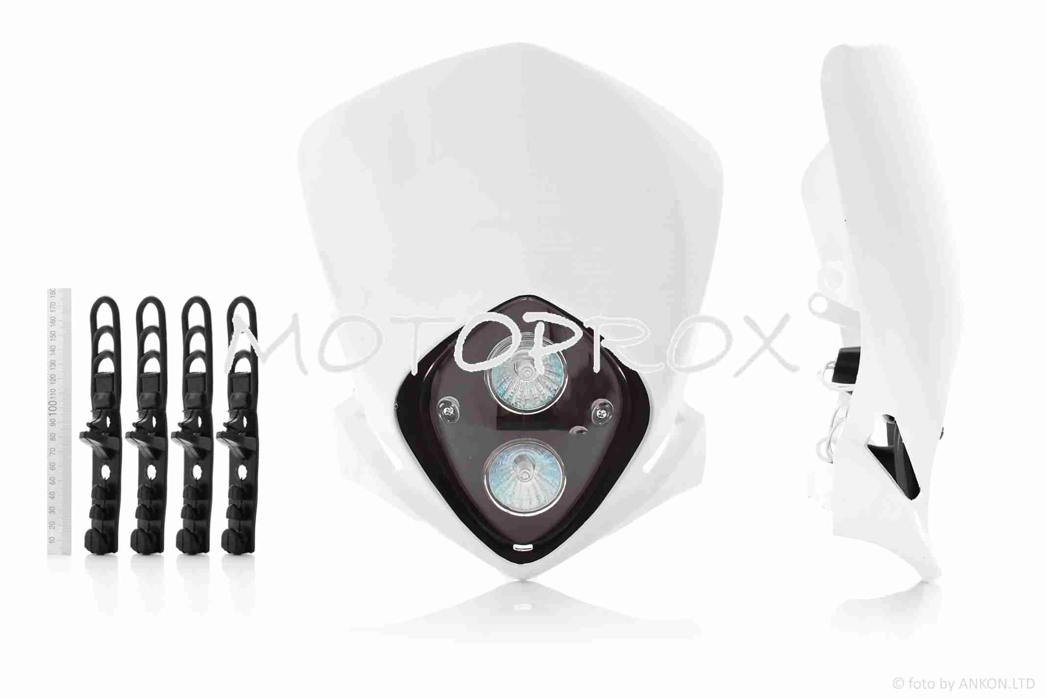 Пластик обтічника переднього Motorace White