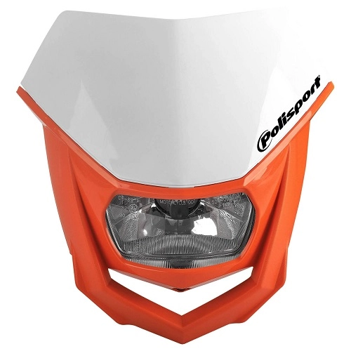 Пластик обтічника переднього Polisport 8657400038 White/Orange