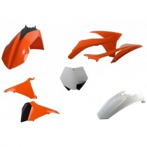 Комплект пластика Polisport 90760 Orange/White