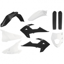 Комплект пластика Polisport 91037 Black/Whitе