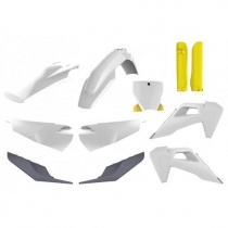 Комплект пластика Polisport 91121 White/Yellow