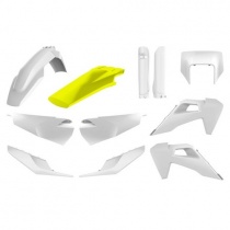 Комплект пластика Polisport 91324 White/Yellow