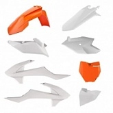 Комплект пластика Polisport 91369 White/Orange
