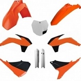 Комплект пластика Polisport 91446 Orange/Black