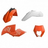 Комплект пластика Polisport 91460 Orange/White