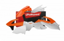 Комплект пластика Polisport 90706 Orange/White