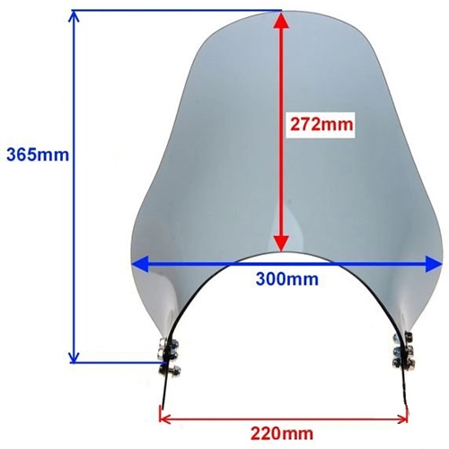 Скло вітрове Motorace TVM-005 Light-grey