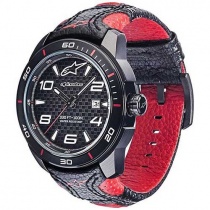 Часы Alpinestars Tech Watch 3H Leather Srtap Black/Red