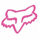 Наклейка универсальная FOX Head Pink