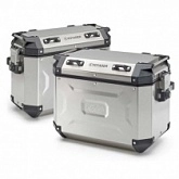 Кофры боковые Kappa KVG4837A Monokey Silver (37л+48л)