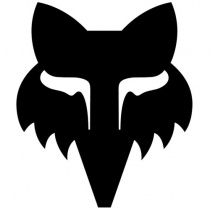 Наклейка универсальная FOX Head Black