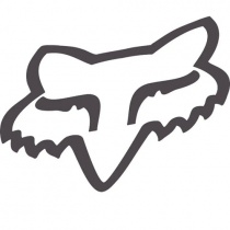 Наклейка универсальная FOX Head Charcoal