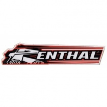 Наклейка универсальная Renthal Cycle Decal Red 100мм