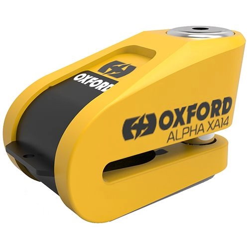 Замок блокировки тормозного диска с сигнализацией Oxford LK217 Yellow/Black