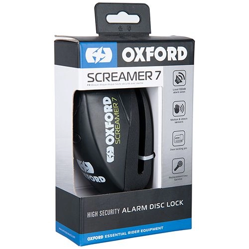 Замок блокування гальмівного диска із сигналізацією Oxford LK289 Black/Black