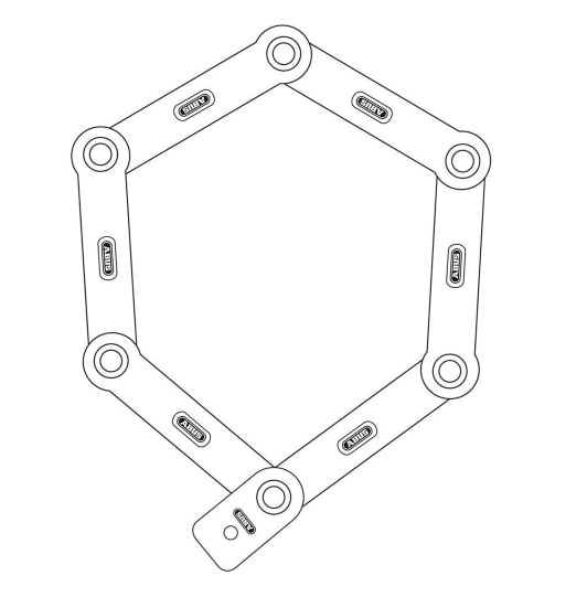 Замок сегментний Abus 5700C/80 Bordo uGrip Black