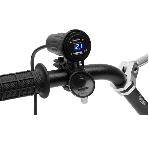 Гніздо USB з вольтметром Biketec BTMUS10+