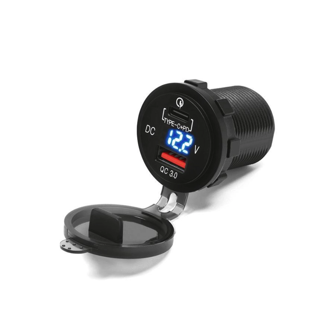 Гніздо USB з вольтметром Biketec BTMUS12