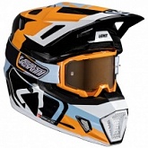 Шлем Leatt 7.5 Adventure Black/Orange + Мотоочки Leatt Velocity 2.5 Silver Lens
