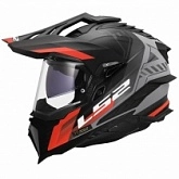 Шлем LS2 MX701 Explorer Fiber Hexa Black/Red/Grey