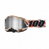 Мотоочки 100% Accuri 2 Flea Brown/Orange/Grey Mirror Silver Lens