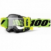 Мотоочки 100% Accuri 2 Forecast Black/Yellow Clear Lens Roll-Off