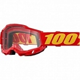 Мотоочки 100% Accuri 2 OTG Red/Orange Clear Lens