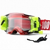 Мотоочки 100% Armega Forecast Neon Red/Yellow/White Clear Lens Roll-Off
