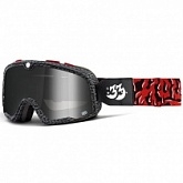 Мотоочки 100% Barstow House Industries Black/Red Mirror Silver Lens