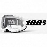 Мотоочки 100% Strata II White Clear Lens