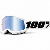 Мотоочки 100% Strata II Everest White Mirror Blue Lens