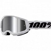 Мотоочки 100% Strata II Junior White Mirror Silver Lens