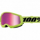 Мотоочки 100% Strata II Junior Yellow Mirror Pink Lens