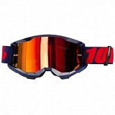 Мотоочки 100% Strata II Masego Blue Mirror Red Lens