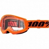 Мотоочки 100% Strata II Neon Orange Clear Lens