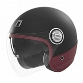 Шлем NOX Heritage Leather Black/Red