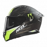 Шлем NOX N401 Crower Black/Yellow Fluo